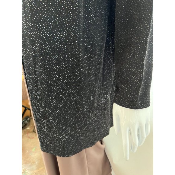 Delta Burke Metallic Thread Jacket  M Black  Metallic Polyester Made in USA - Picture 14 of 16